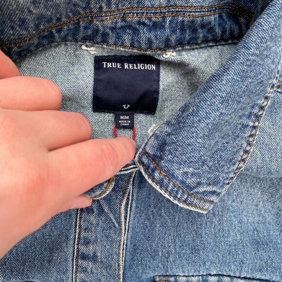 True Religion Denim Jacket Medium Blue - Picture 5 of 7